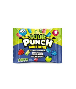 Sour Punch | Assorted Mini Bites 56g, Fruchtgummi, amerikanische Süßigkeiten, USA